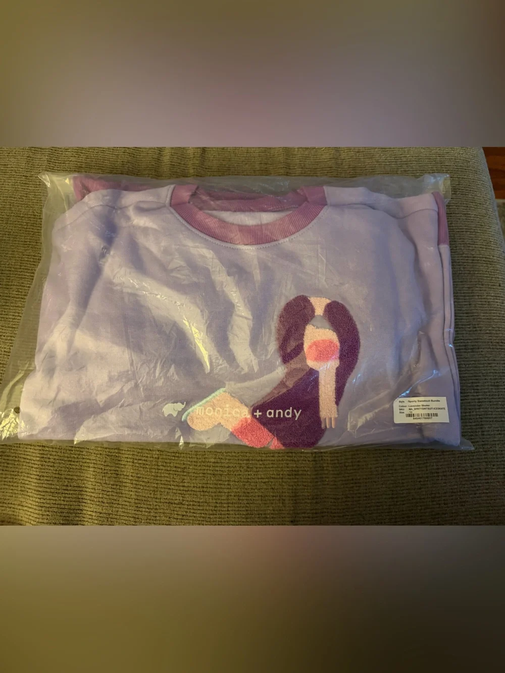 Monica + Andy Girls' Lavender Graphic Pajama Top